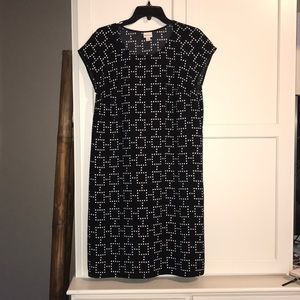 Merona black and white shift dress
